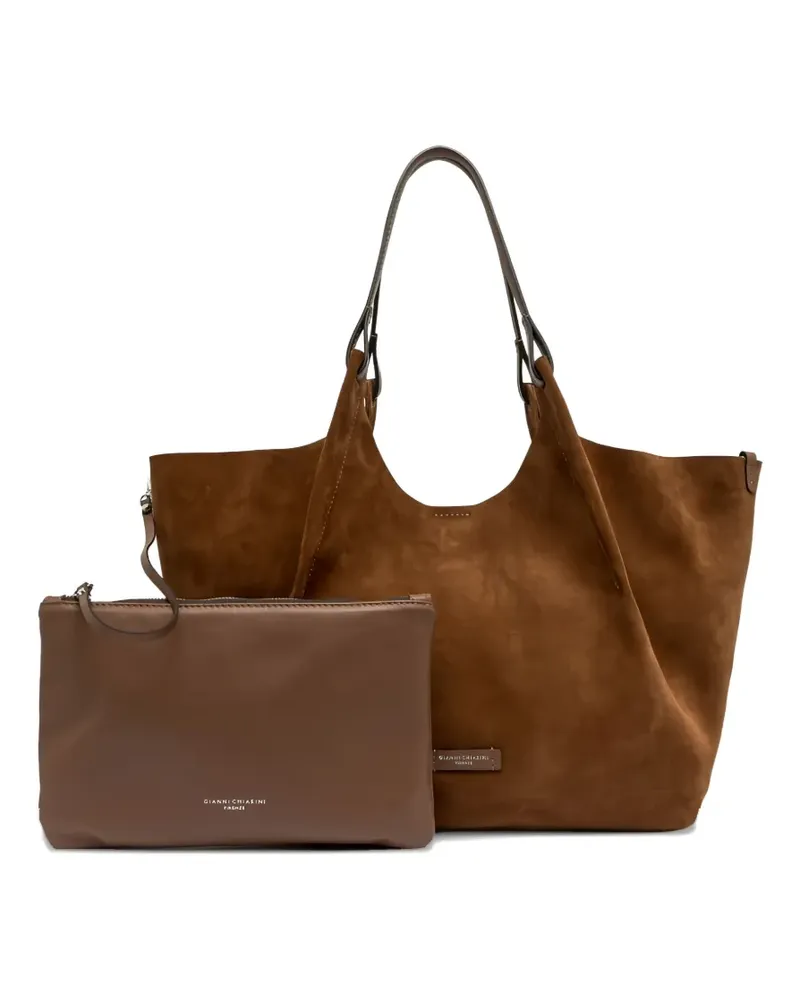 Gianni Chiarini Dua Schultertasche aus Wildleder - Braun Braun