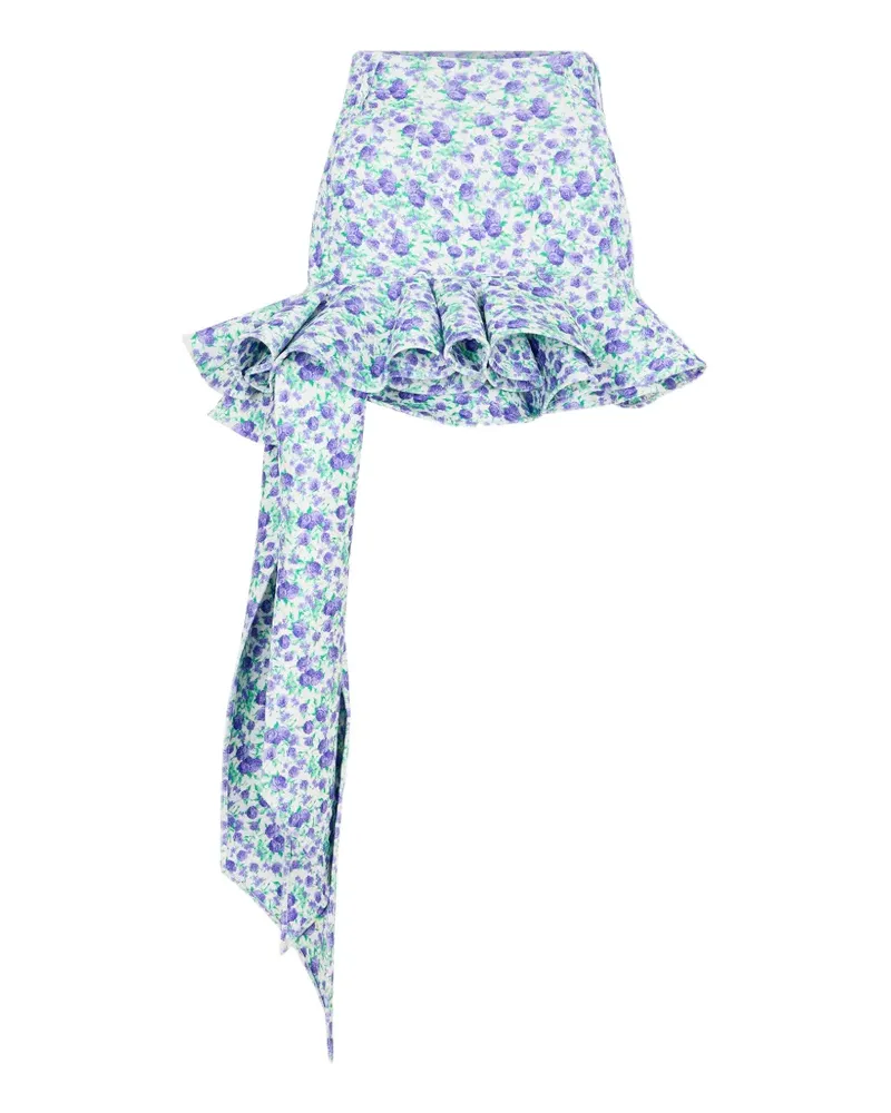 Paco Rabanne Gerüschter Liberty Minirock - Grün Grün