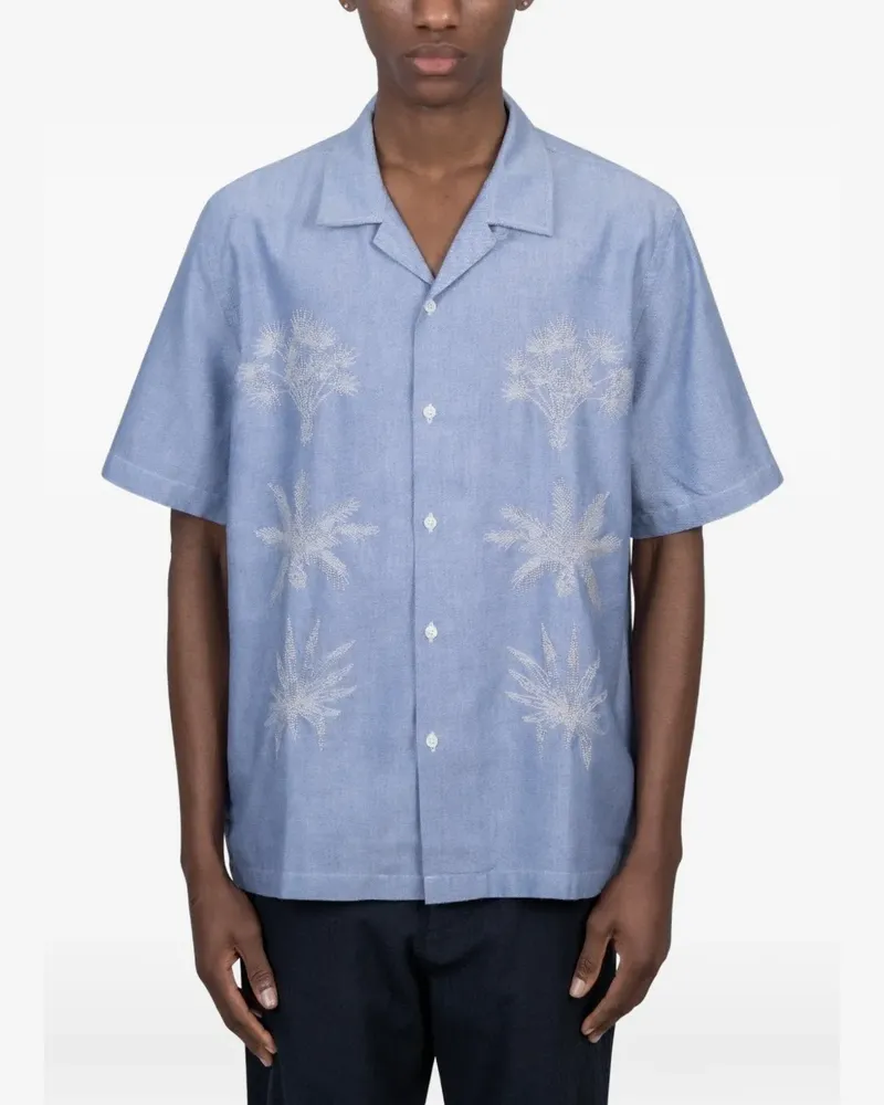 Universal Works Road Trip shirt - Blau Blau