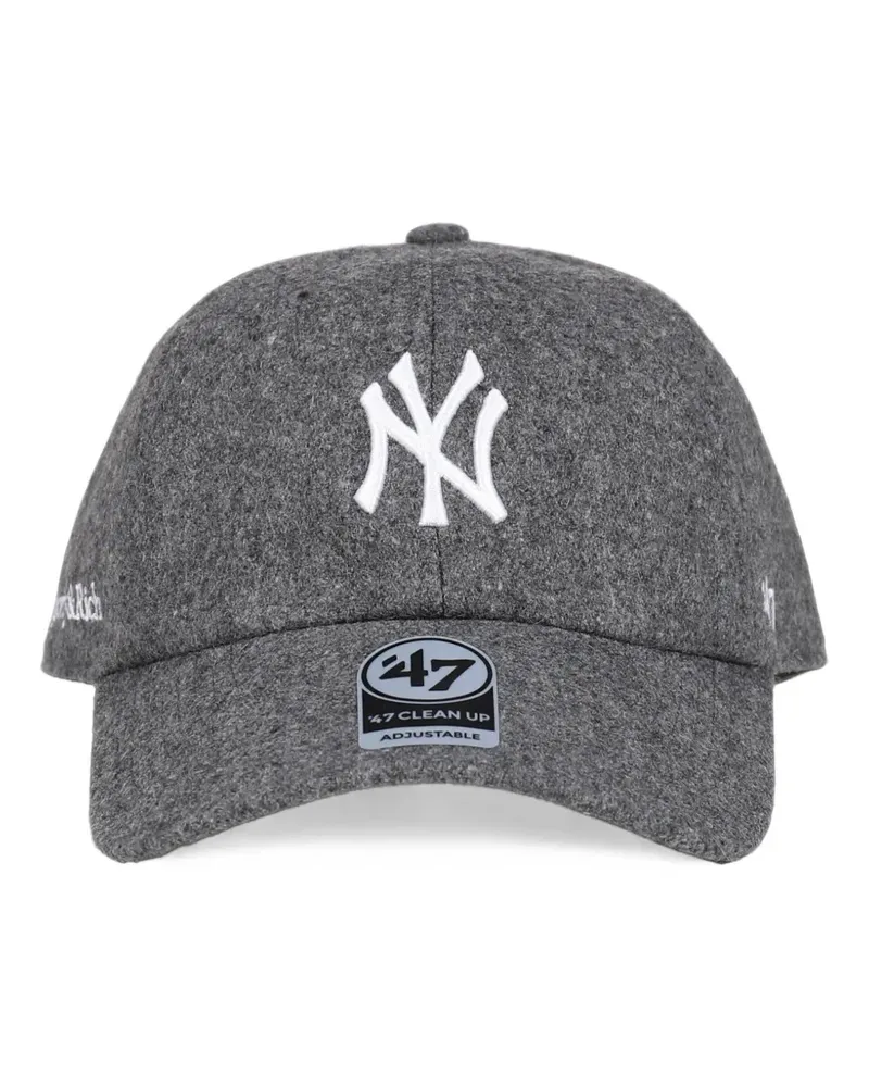 SPORTY & RICH Yankees Serif wool-blend baseball cap - Grau Grau