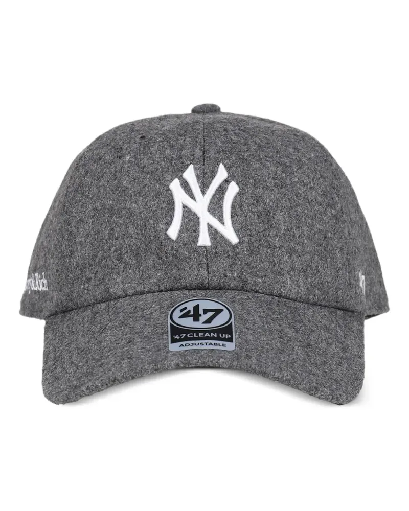SPORTY & RICH Yankees Serif Baseballkappe aus Wollgemisch - Grau Grau