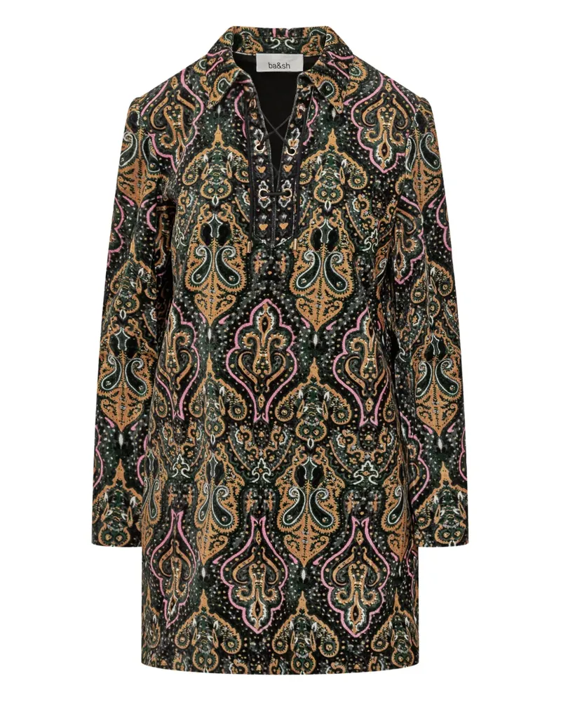 ba&sh Kleid mit Paisley-Print - Grün Grün