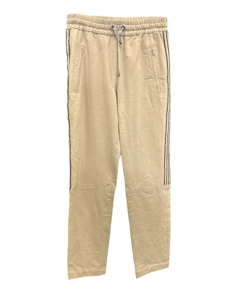 Brunello Cucinelli Gestreifte Hose mit Kordelzug - Nude Nude