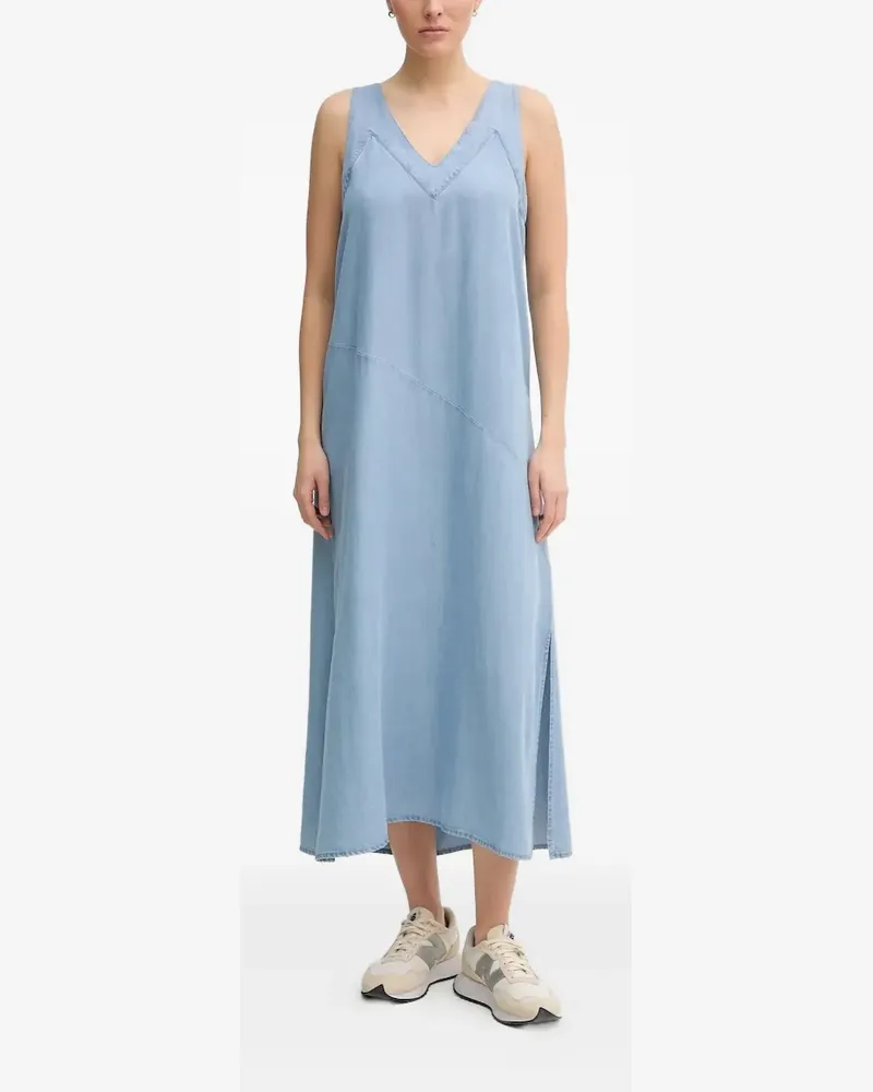 DKNY Midikleid mit V-Ausschnitt - Blau Blau