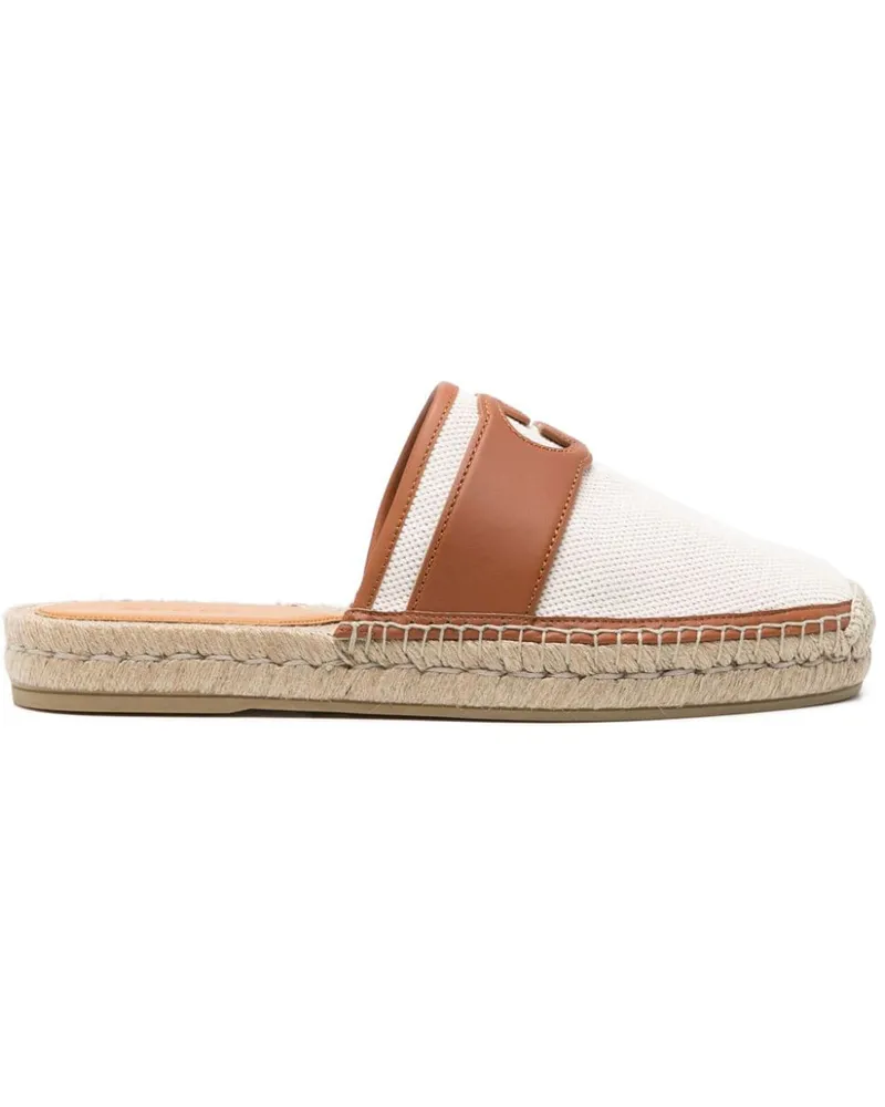 Gucci Espadrille-Mules mit GG Weiß