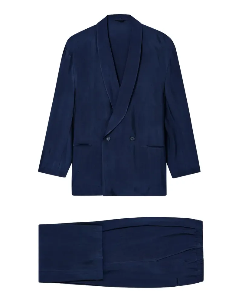 Giorgio Armani double-breasted suit - Blau Blau