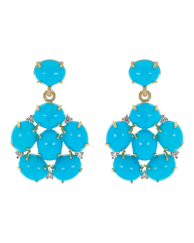 Irene Neuwirth 18kt Kingman Gelbgoldohrringe mit Diamanten
