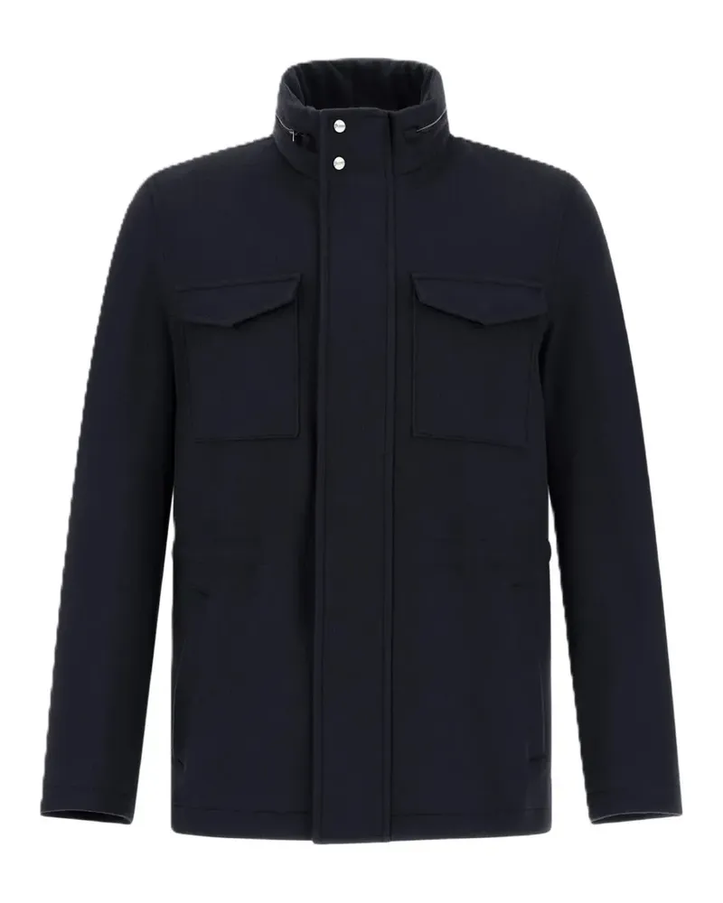 Herno Jacke aus Wolle und Kaschmir - Blau Blau
