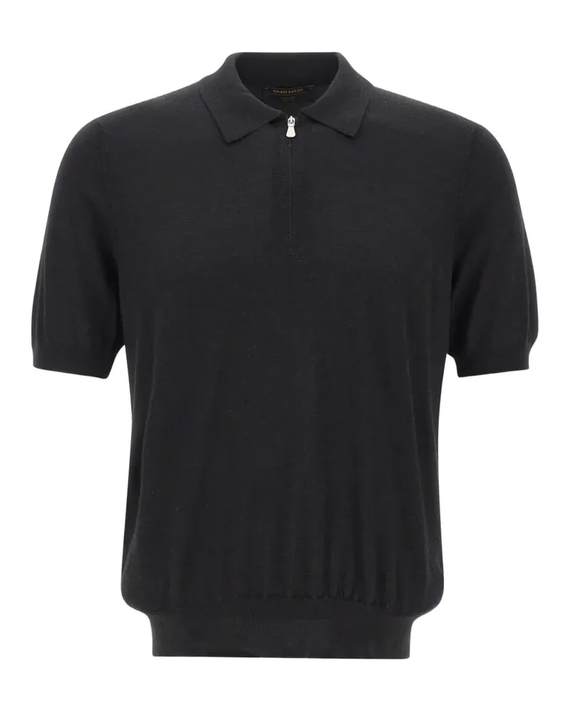 Gran Sasso Kurzärmeliges Poloshirt - Schwarz Schwarz