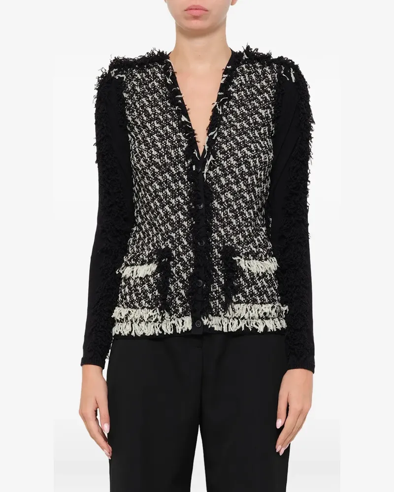 Lanvin fringe-trimmed buttoned jacket - Schwarz Schwarz