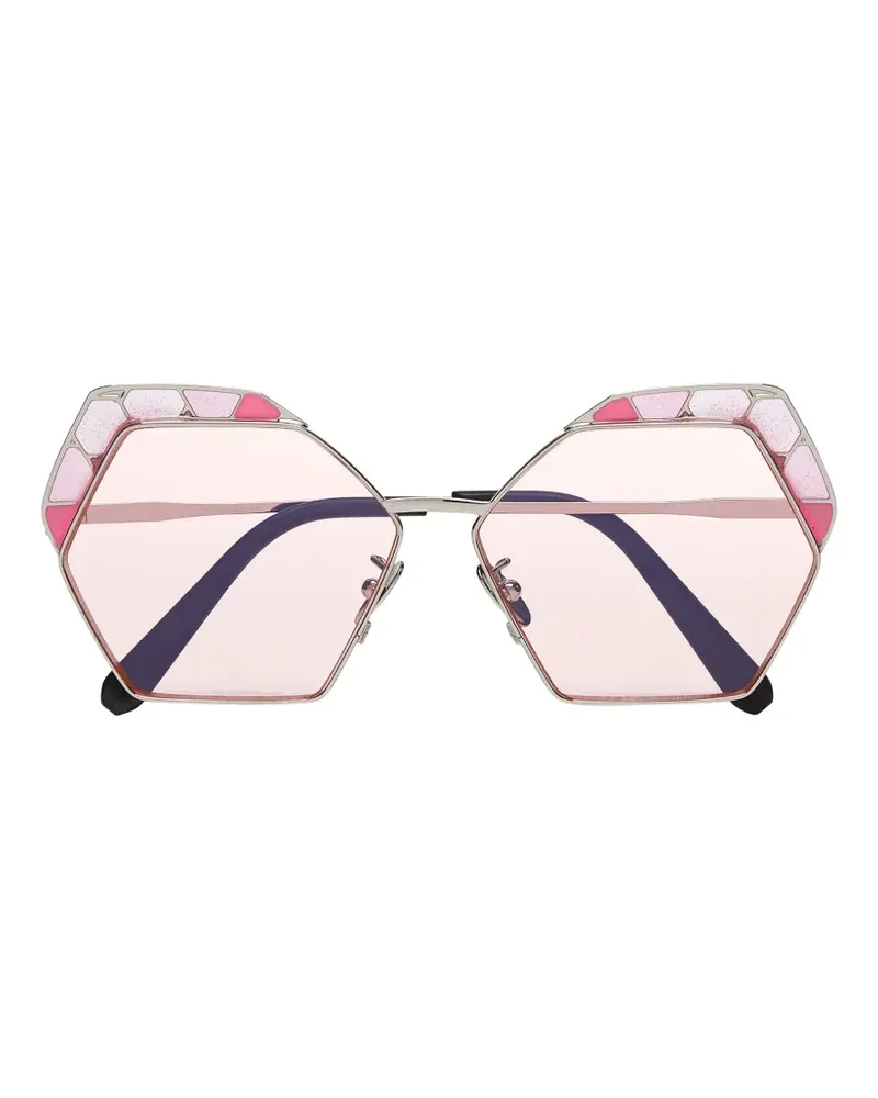 Philipp Plein Vlinder geometric-frame sunglasses - Silber Silber