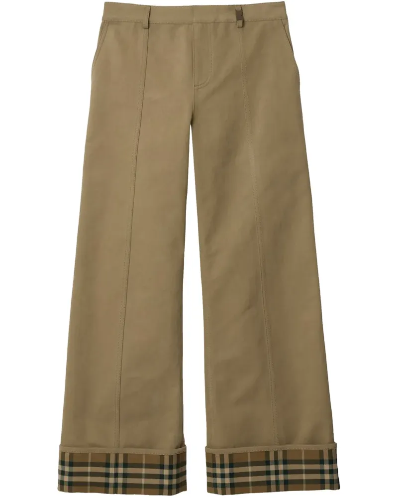 Burberry Hose mit Check-Besatz - Nude Nude