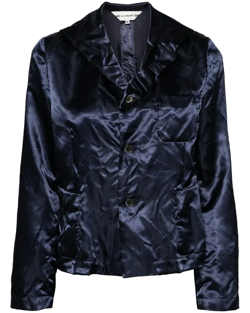 Comme des Garçons Blazer in Knitteroptik - Blau Blau