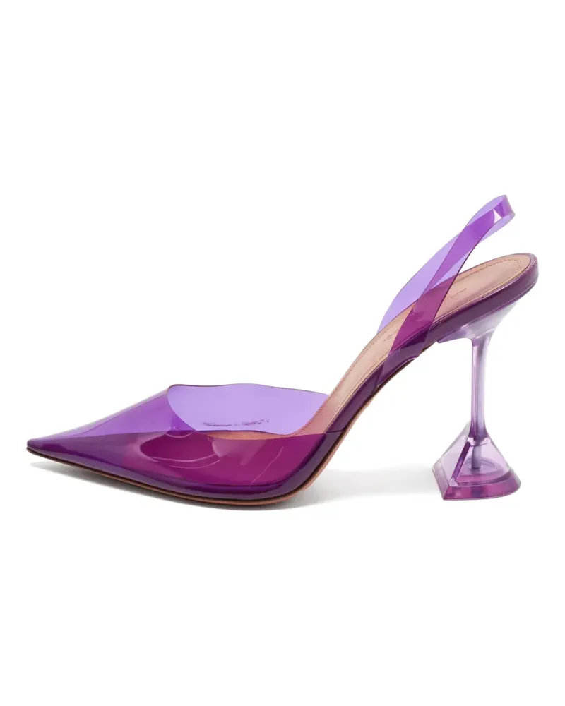 Amina Muaddi Holli Glass Slingback-Pumps - Violett Violett