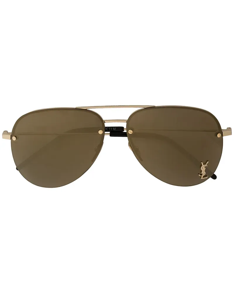 Saint Laurent Klassische Pilotenbrille - Schwarz Schwarz