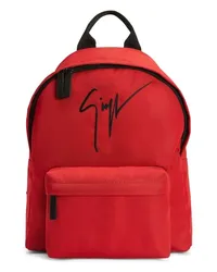 Giuseppe Zanotti Rucksack mit Logo-Print Rot