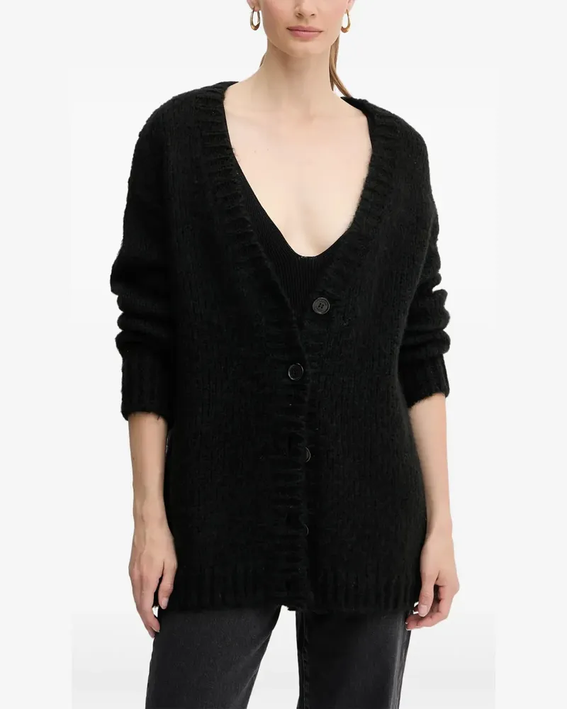 Silvian Heach Geknöpfter Cardigan - Schwarz Schwarz