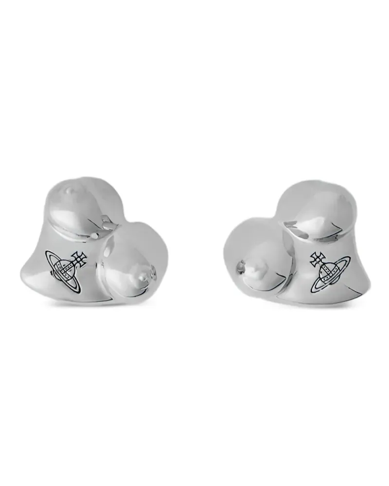 Vivienne Westwood Mimosa Ohrringe mit Logo-Gravur - Silber Silber