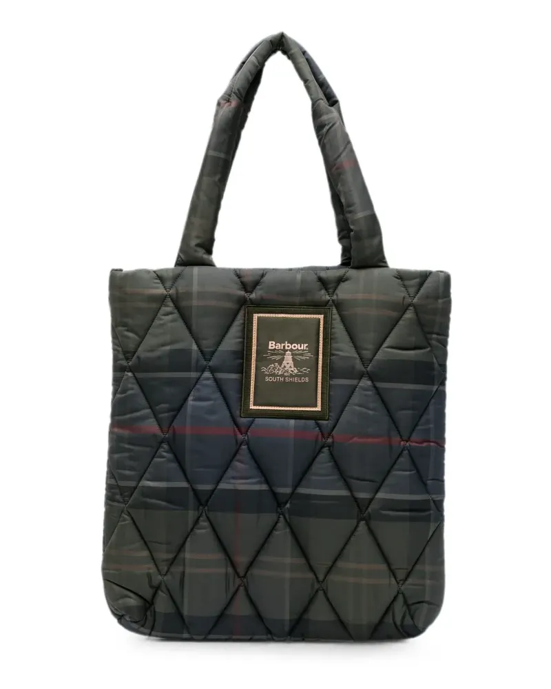 Barbour Arlene Tartan quilted tote bag - Grün Grün