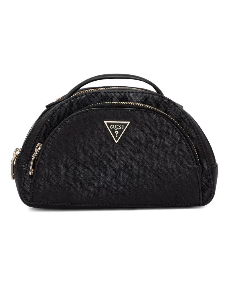 Guess logo-plaque make up bag - Schwarz Schwarz