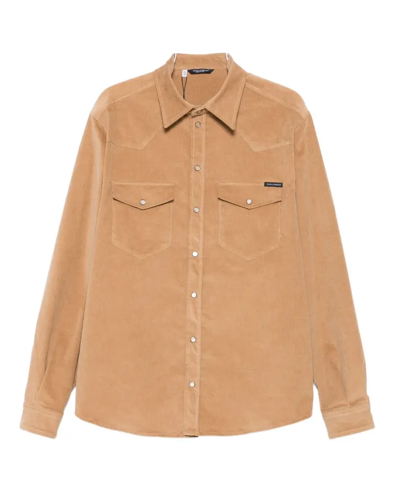 Dolce & Gabbana Hemdjacke aus Cord - Braun Braun