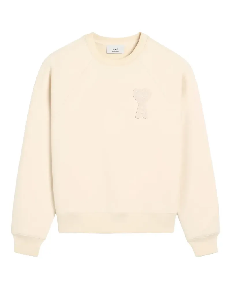 AMI Paris Sweatshirt mit Ami de Coeur-Stickerei - Nude Nude