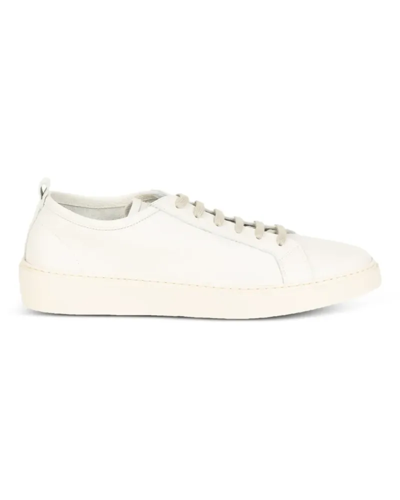Neil Barrett grainy-leather sneakers - Weiß Weiß