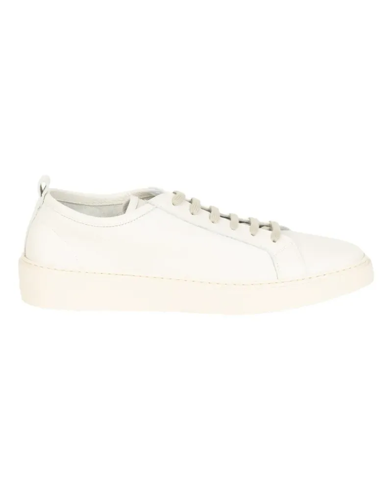 Neil Barrett grainy-leather sneakers - Weiß Weiß