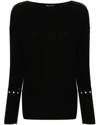 Patrizia Pepe Geripptes Top Schwarz