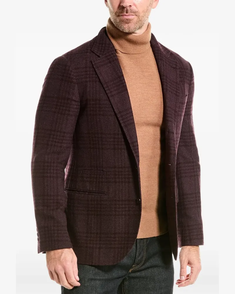 Brunello Cucinelli plaid-check blazer - Violett Violett