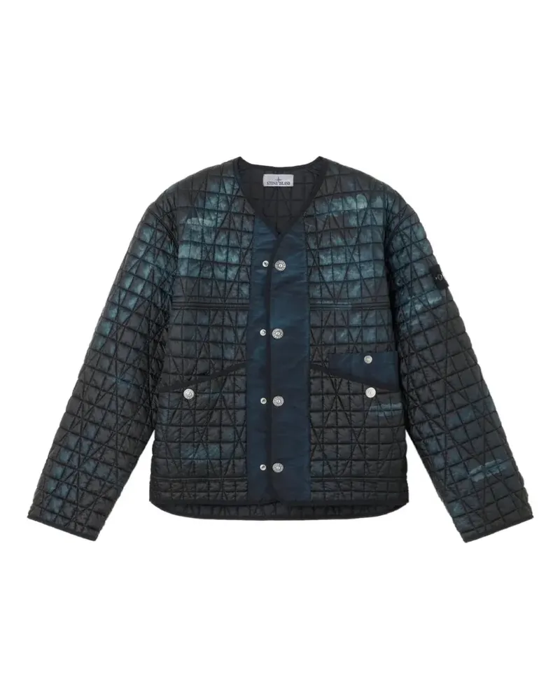 Stone Island quilted garment-dyed jacket - Schwarz Schwarz