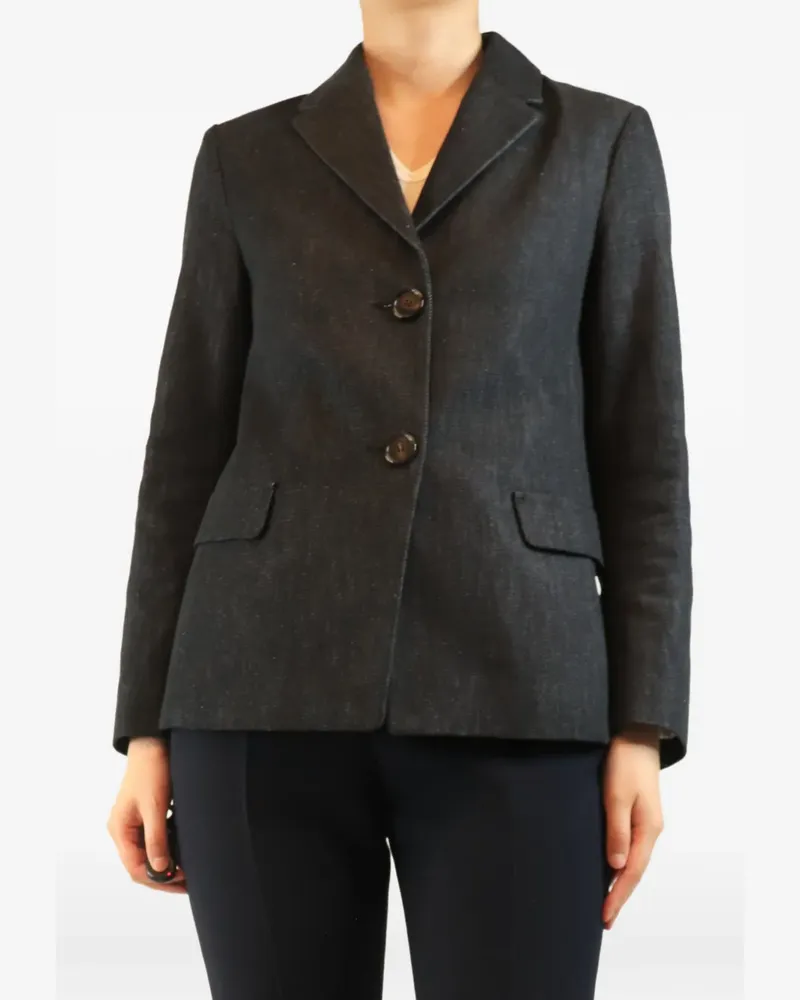 Max Mara denim single-breasted blazer - Schwarz Schwarz