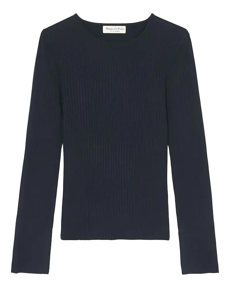Marc O'Polo Geripptes Langarmshirt - Blau Blau