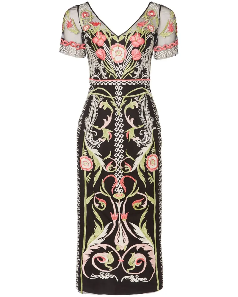 Temperley London Alessia Midikleid - Schwarz Schwarz