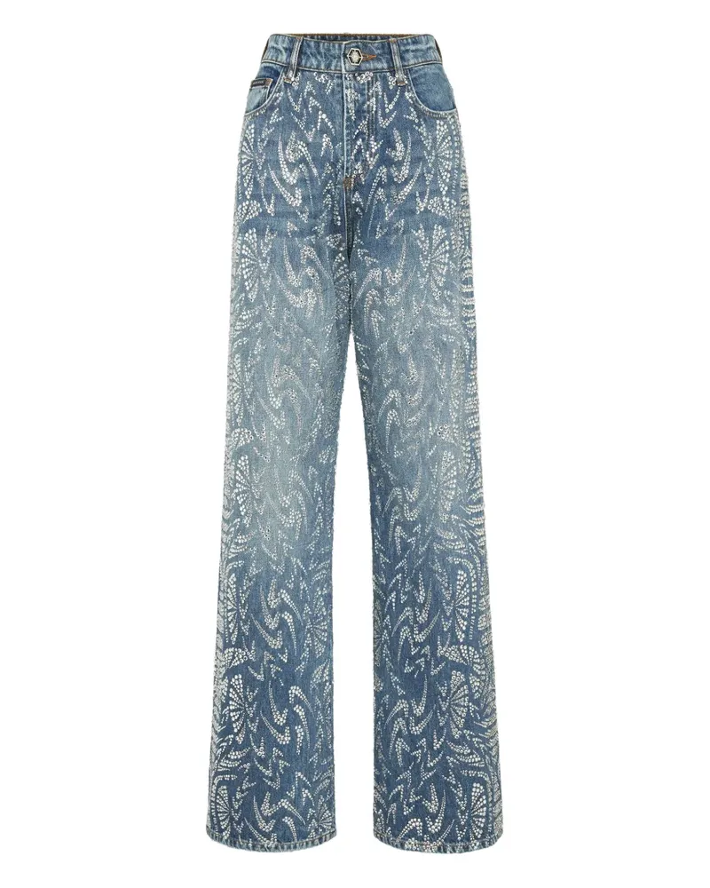 Philipp Plein Strassverzierte Jeans - Blau Blau