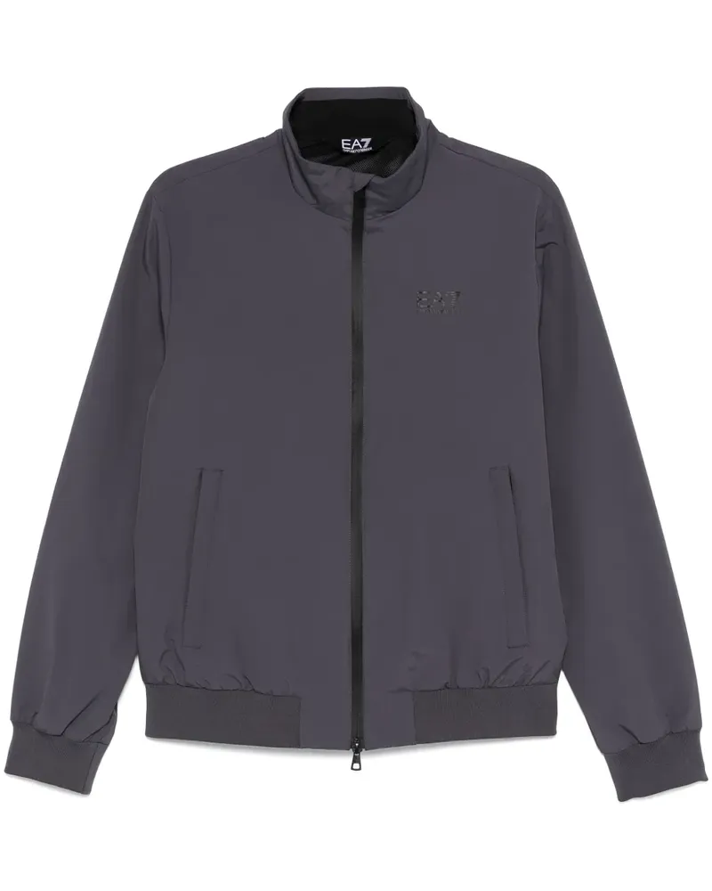 EA7 Jacke mit Logo-Print - Grau Grau