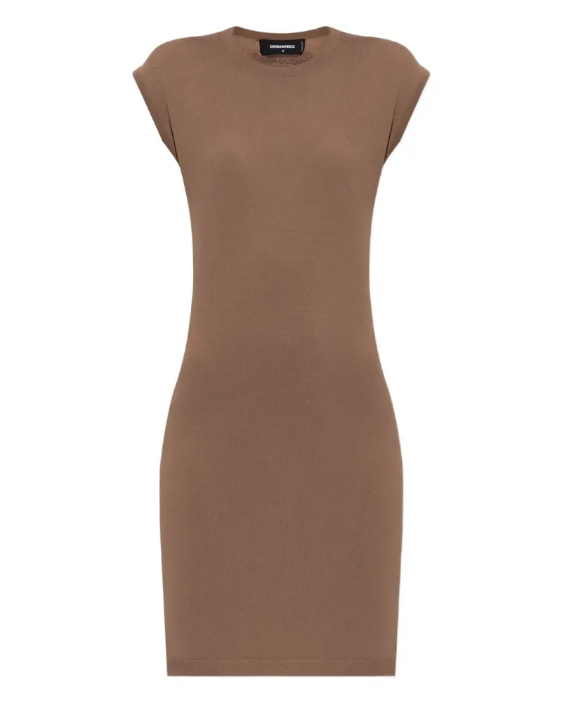 Dsquared2 Kleid mit Logo-Stickerei - Braun Braun