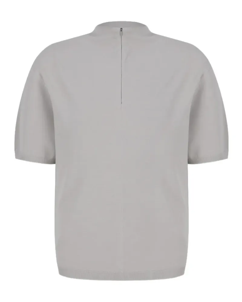 AMOMENTO zip-up knit - Grau Grau