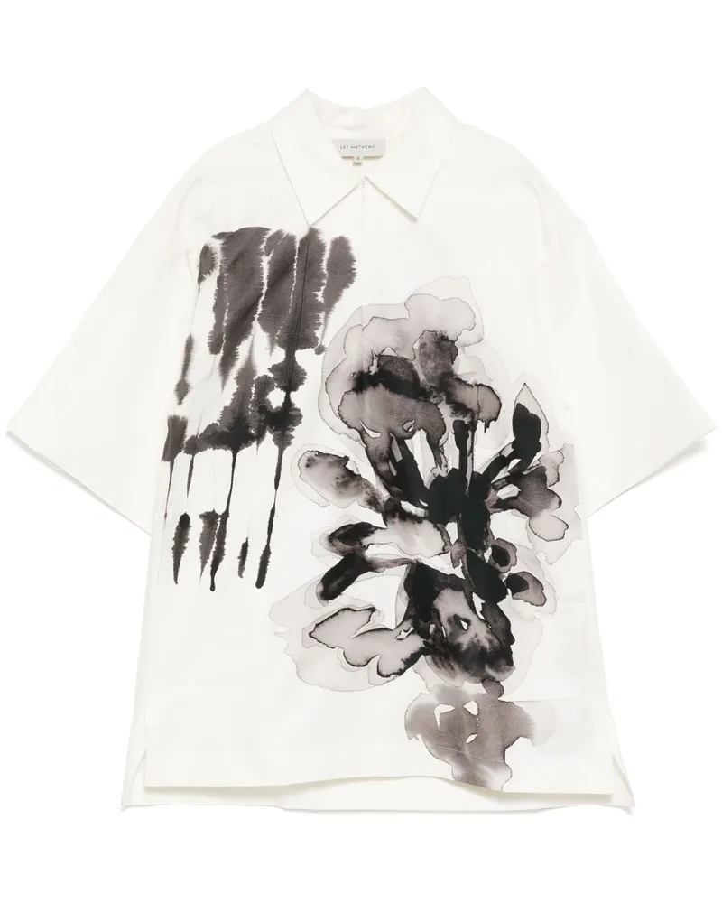 Lee Mathews Hemd mit grafischem Print - Weiß Weiß