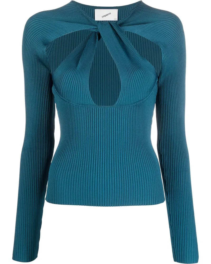 COPERNI Verdrehter Pullover mit Cut-Out - Blau Blau
