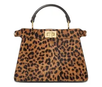 Petite Peekaboo ISeeU Tote Bag mit Leoparden-Print - Braun