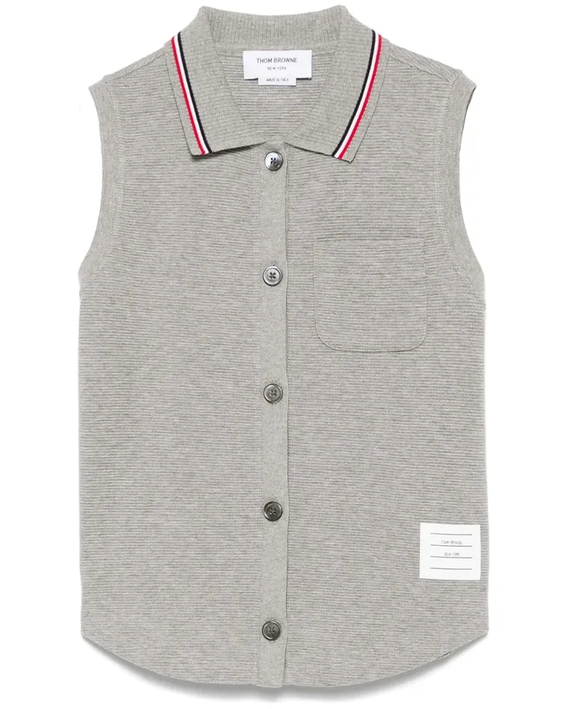 Thom Browne Hemd mit Waffeloptik - Grau Grau
