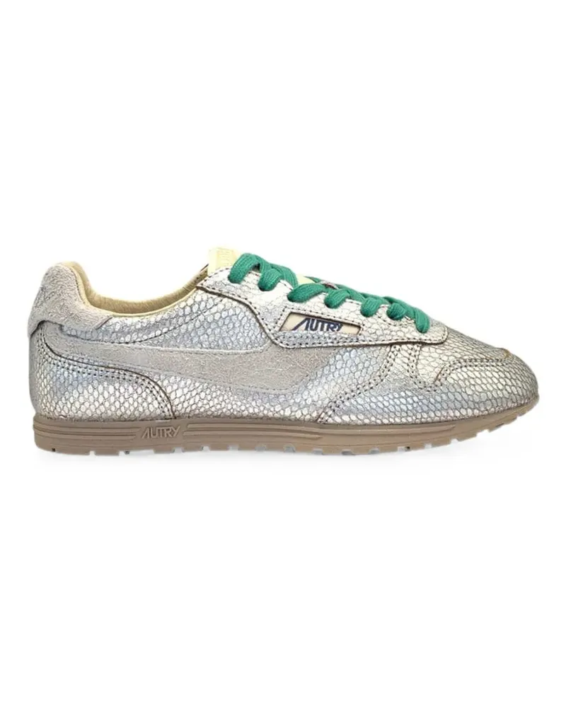 AUTRY Sneakers mit Schlangen-Effekt - Silber Silber