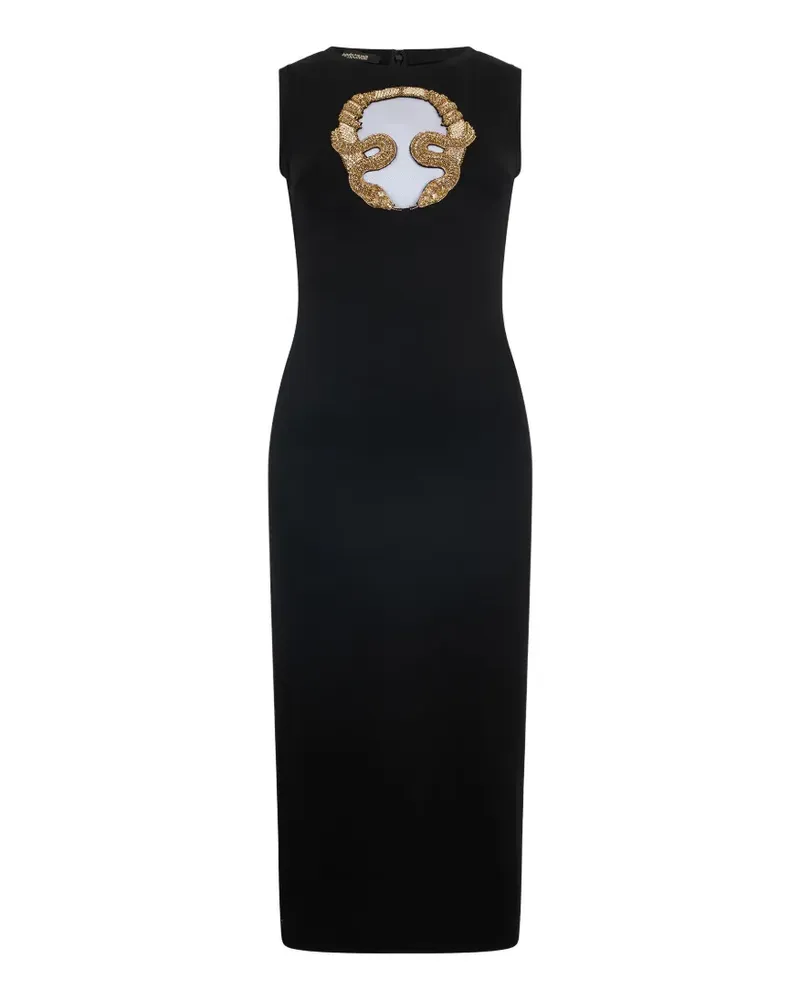 Roberto Cavalli embroidered cut-out midi dress - Schwarz Schwarz