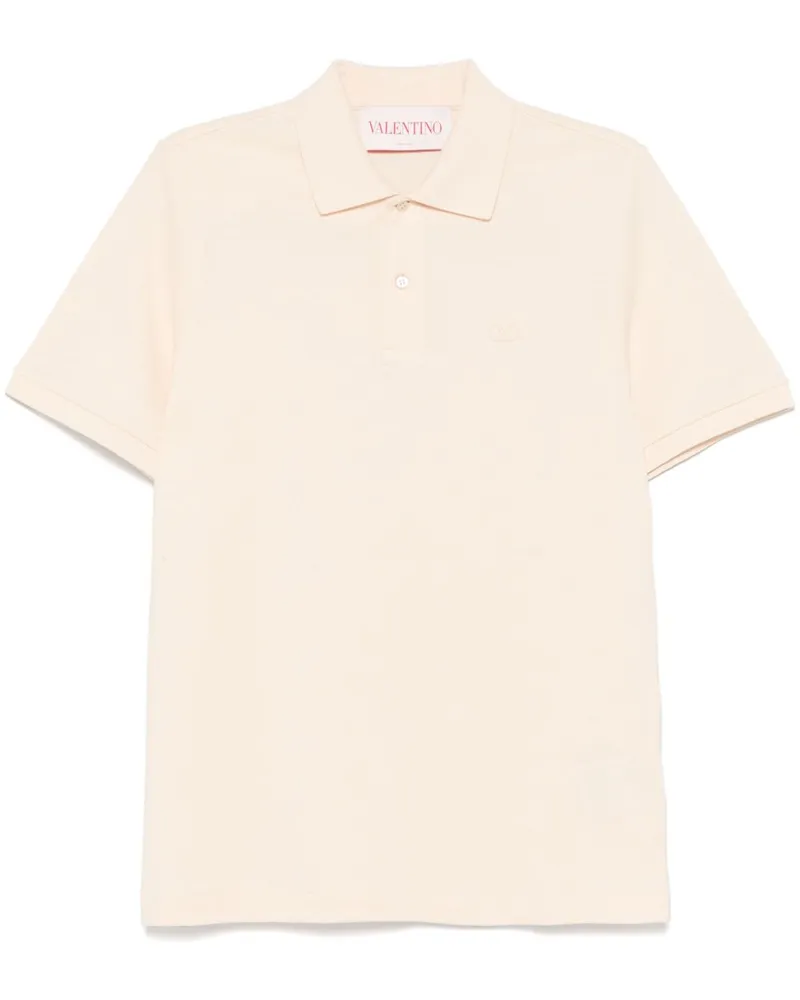 Valentino Garavani Poloshirt mit ikonischer VLogo-Stickerei - Nude Nude