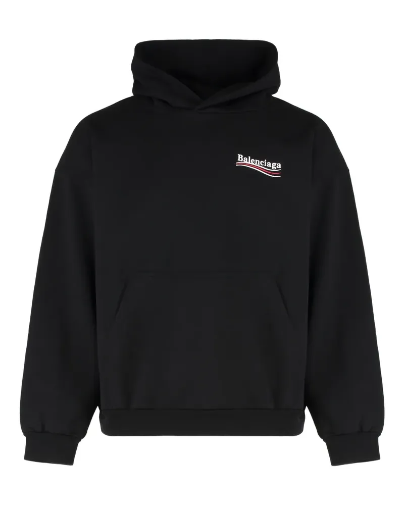 Balenciaga ribbed cotton hoodie - Schwarz Schwarz