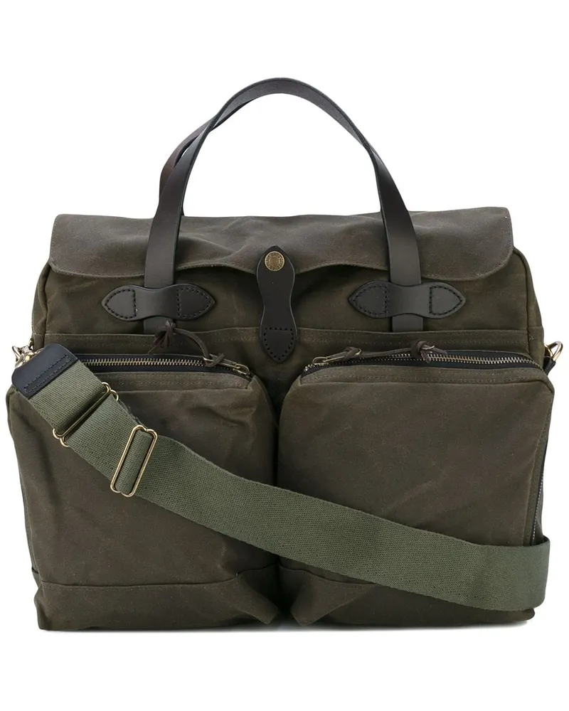 Filson Laptop-Tasche mit aufgesetzter Tasche - Grün Grün