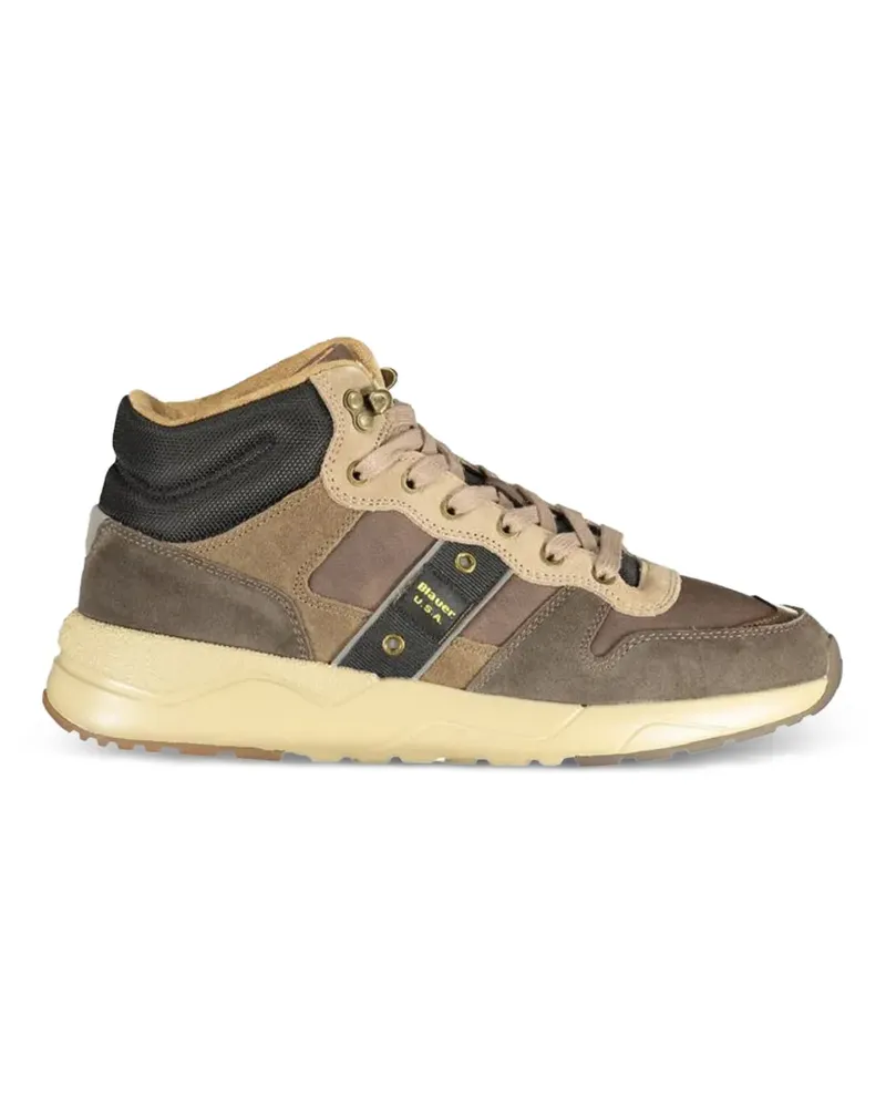 Blauer panelled high-top sneakers - Braun Braun