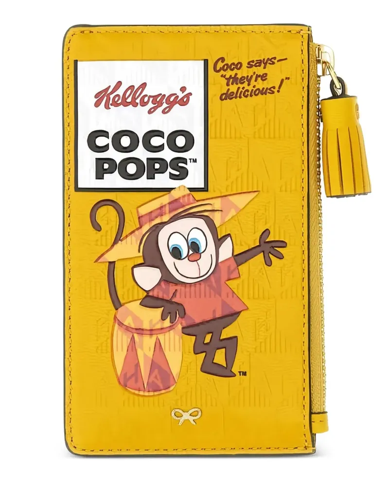 Anya Hindmarch x Kellog's Coco Pops Kartenetui mit Reißverschluss - Gelb Gelb