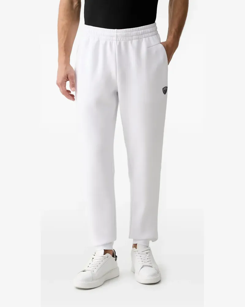 EA7 logo-patch zip-up tracksuit - Weiß Weiß